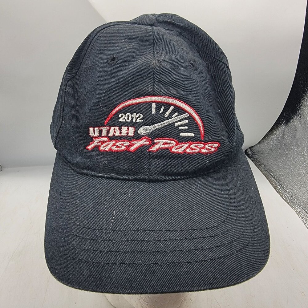 2012 Utah Fast Pass Black Embroidered Cap With MMP Logo Adjustable Strap Casual